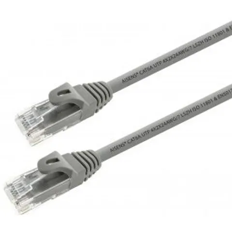 Cable Red RJ45 Cat6a U/UTP Gris (2 mts) - AISENS – imagen 1