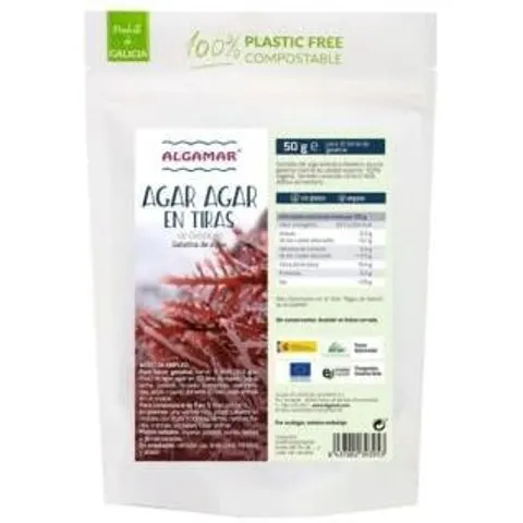 Algamar Agar en Tiras 50 gr – imagen 1