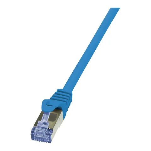 LogiLink Patchkabel, Kat. 6A, S/FTP, 0,25 m, blau – Bild 1