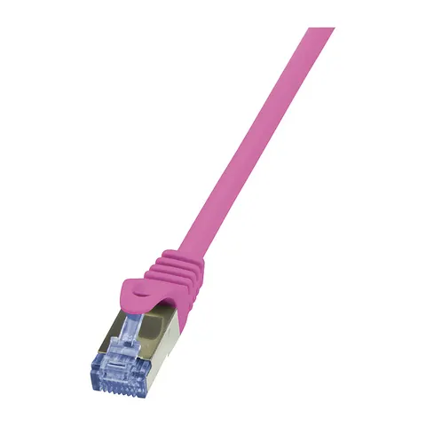 LogiLink Patchkabel, Kat. 6A, S/FTP, 0,5 m, pink – Bild 1