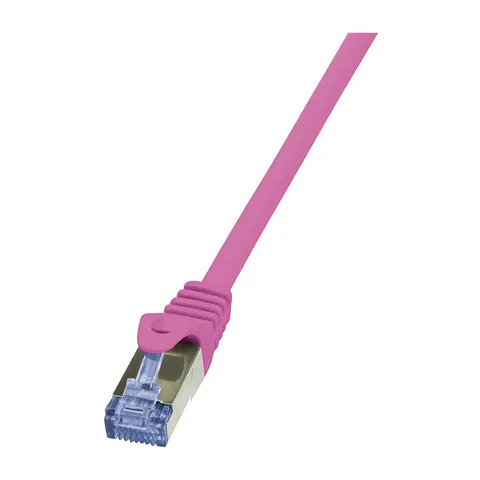 LogiLink Patchkabel, Kat. 6A, S/FTP, 1,0 m, pink – Bild 1