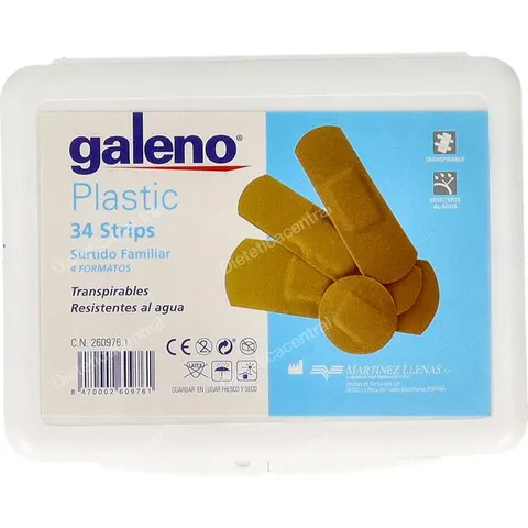Galeno tiritas plast petaca surt 34 u – imagen 1