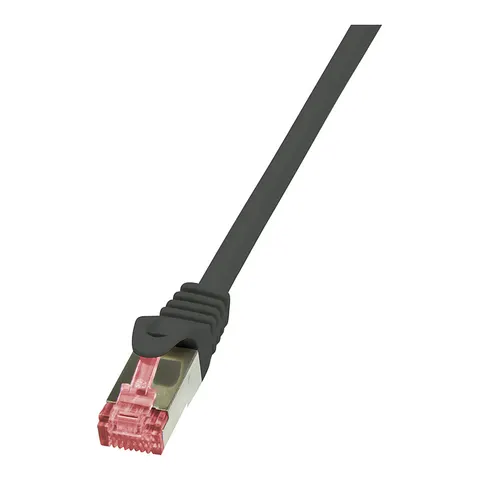 LogiLink Patchkabel, Kat. 6, S/FTP, 0,25 m, schwarz – Bild 1