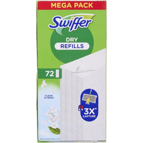 Swiffer DRY REFILLS - 72 Bodentücher CLEAN & FRESH – Bild 1