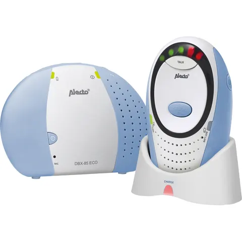 Alecto DBX-85 ECO - Full Eco DECT Babyfoon - Wit/Blauw – afbeelding 1