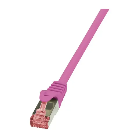 LogiLink Patchkabel, Kat. 6, S/FTP, 1,0 m, pink – Bild 1