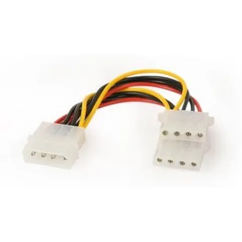 Molex (m) - 2x Molex (v) splitter - 0,15 meter – afbeelding 1