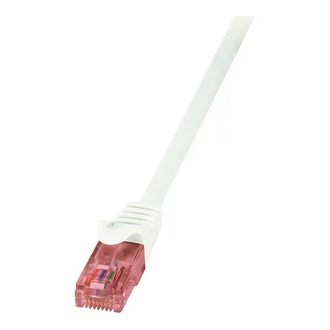 Patchcord LogiLink CQ2031U CAT.6 U/utp 1m, biały – zdjęcie 1