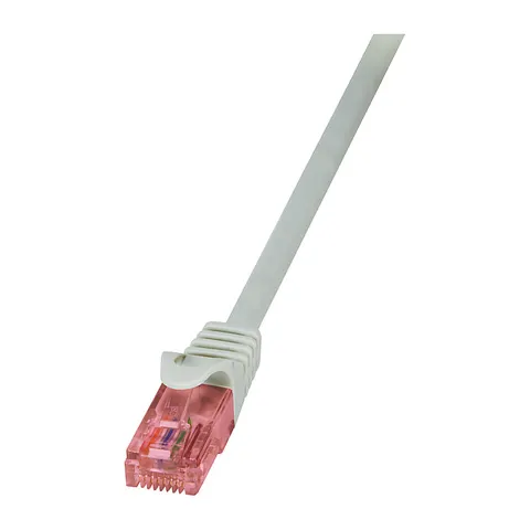 Patchcord LogiLink CQ2032U CAT.6 U/utp 1m, szary – zdjęcie 1
