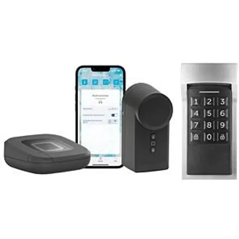 HOMEMATIC IP HMIP HAP2-DLA-KP - Access starter bundle, door lock drive anthracite + keypad – image 1