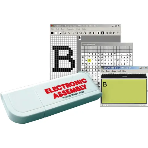 DISPLAY VISIONS EA FONTSTICK - Character set collection, EA DOG module, USB stick – image 1