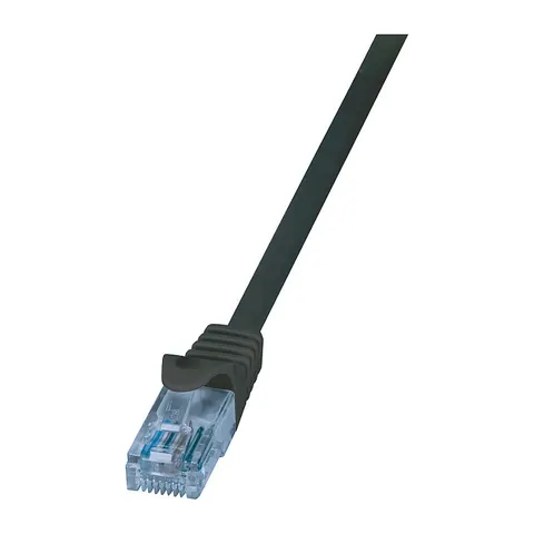 LogiLink Patchkabel EconLine, Kat. 6A, U/UTP, 1,0 m, schwarz – Bild 1