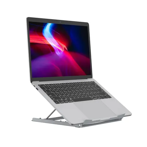 ProperAV Foldable Stand for Laptops & Tablets - Silver – image 1