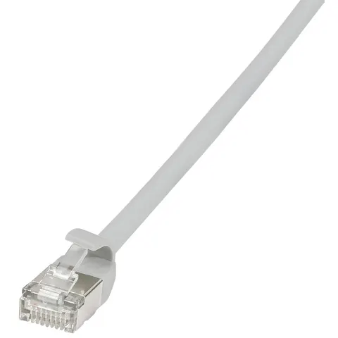 LogiLink Patchkabel Ultraflex, Kat. 6A, U/FTP, 0,3 m, grau – Bild 1