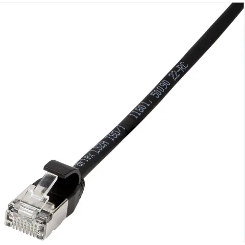 LogiLink Slim U/FTP networking cable Black 0.3 m Cat6a U/FTP (STP) – image 1
