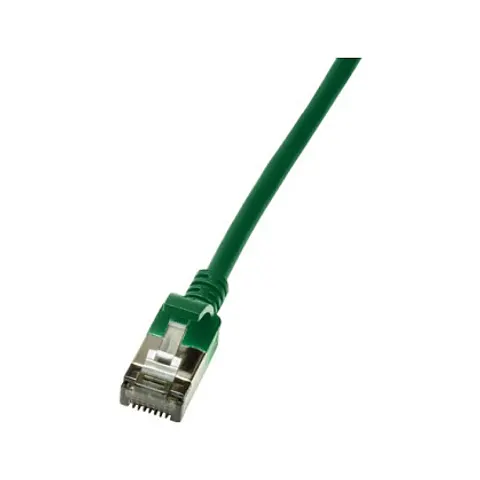 LogiLink Slim U/FTP networking cable Green 0.5 m Cat6a U/FTP (STP) – image 1