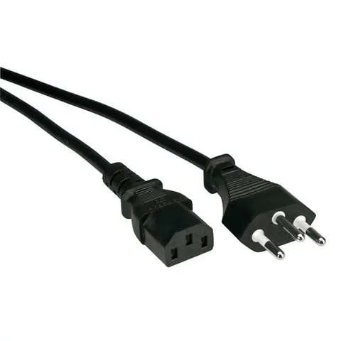 VALUE Netzkabel T12 auf C13, schwarz, 0,8 m – Bild 1
