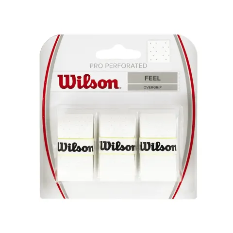 Wilson Pro Perforated Tennis / Padel Overgrip - Wit – afbeelding 1