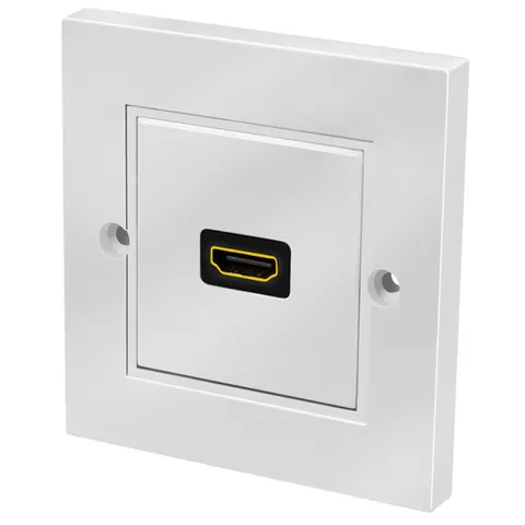 LogiLink HDMI opbouwdoos met koppeling wit – afbeelding 1
