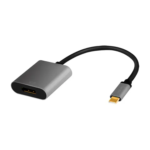 LogiLink USB-C - DisplayPort Adapterkabel, schwarz/grau – Bild 1