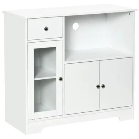 HOMCOM-Magnetronkast-MDF-90x40x82cm-Wit – afbeelding 1
