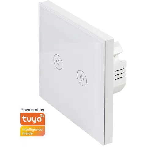 LOGILINK SH0125 - Interruptor de pared WLAN, doble, TUYA – imagen 1