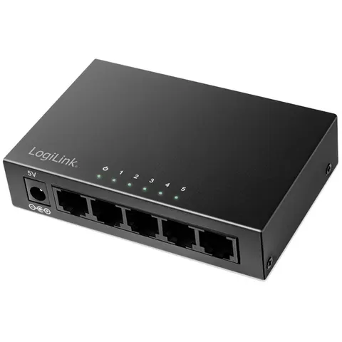 LOGILINK NS0116 - Switch, 5 puertos, Gigabit Ethernet – imagen 1