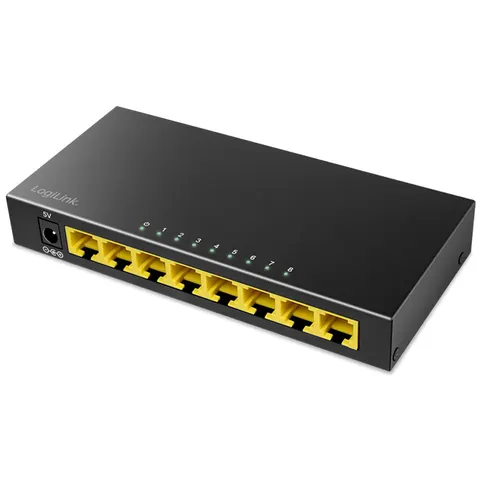 LOGILINK NS0117 - Switch, 8 puertos, Gigabit Ethernet – imagen 1