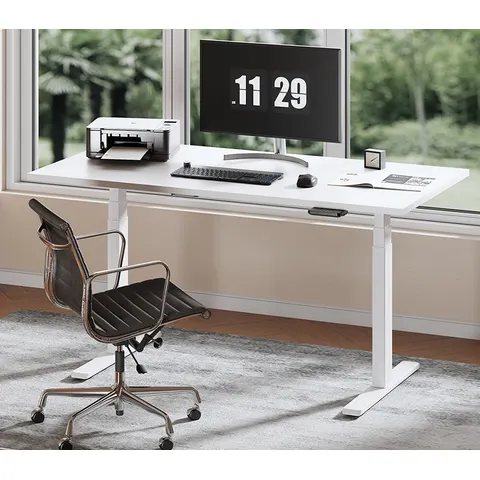LogiLink Sit-stand desk frame. dual motor. easy-use controller. white – image 1