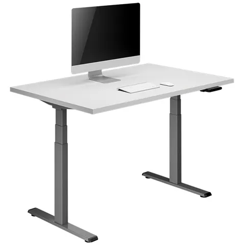 LogiLink Sit-stand desk frame. dual motor. easy-use controller. grey – image 1