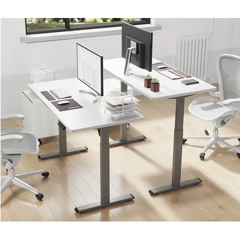 LogiLink Sit-stand desk frame. single motor. easy-use controller. grey – image 1