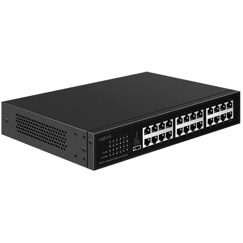LogiLink 24-Port Gigabit Ethernet Network Switch Desktop / Rackmount – image 1