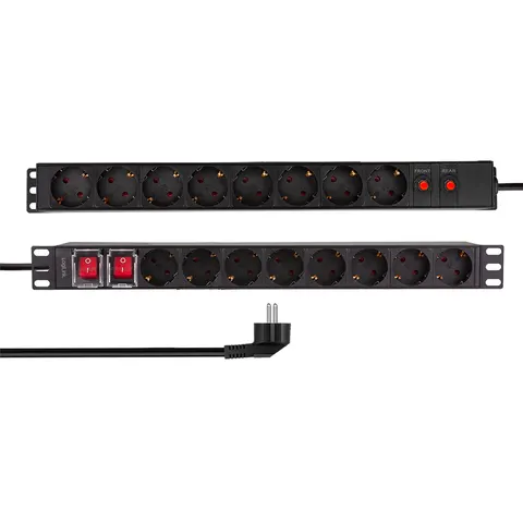 LogiLink 19" PDU 16 x CEE 7/3 socket . with overload protection a – image 1