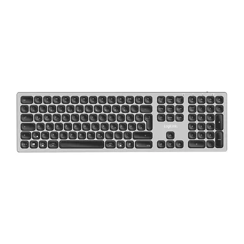 Logilink Wireless Multi-Device-Tastatur BT 5.0, grau – Bild 1