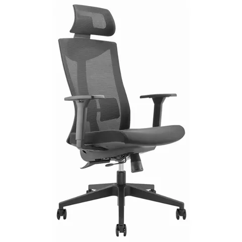 LogiLink Premium Office Chair. mesh back. black – image 1