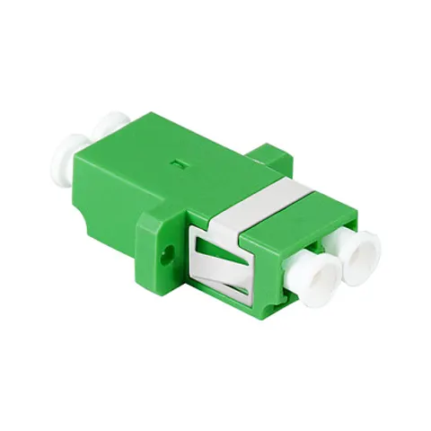 LogiLink glasvezelkoppeling, 2x LC Duplex, met flens, groen – afbeelding 1
