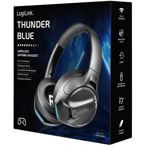 LogiLink BT 6.0 Gaming Headset. black – image 1