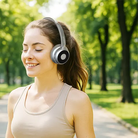 LogiLink BT 6.0 Headset. silver – image 1