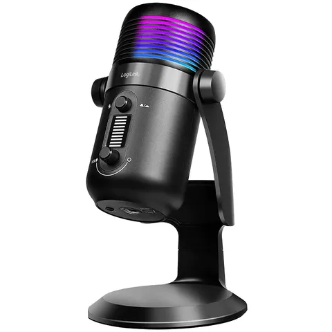 LogiLink Microphone. USB. Condenser microphone. RGB light. 192kHz. bla – image 1
