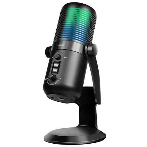LogiLink Microphone. USB. Condenser microphone. RGB light. dual patter – image 1