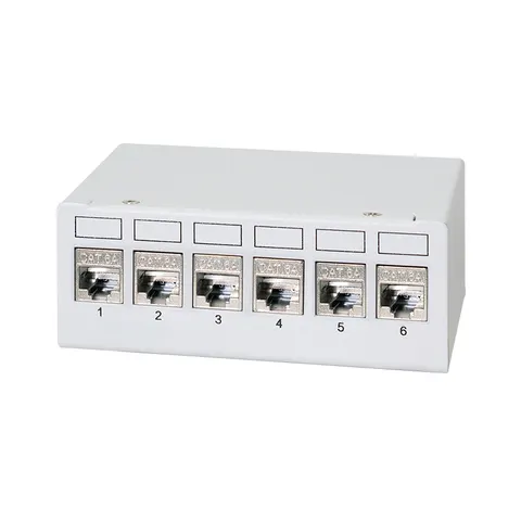 LOGILINK Patchpanel NK4091 6Port inkl. 6 CAT6A Modulen – Bild 1