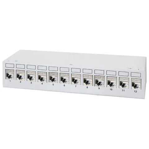 LOGILINK Patchpanel NK4093 12Port inkl. 12 CAT6A Modulen – Bild 1