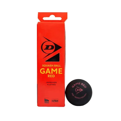 Dunlop Game Red 3 Squashballen Default – afbeelding 1