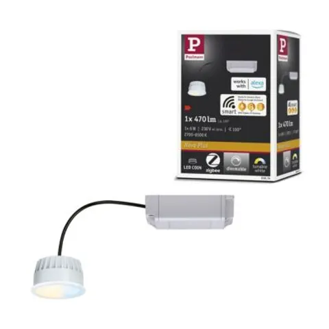 Paulmann ZigBee Coin LED CCT 470 lm – opal white – image 1