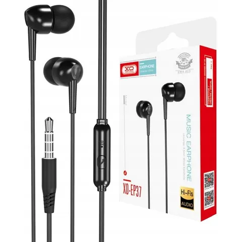 Auricolare 3.5mm XO Design EP37, Nero – immagine 1