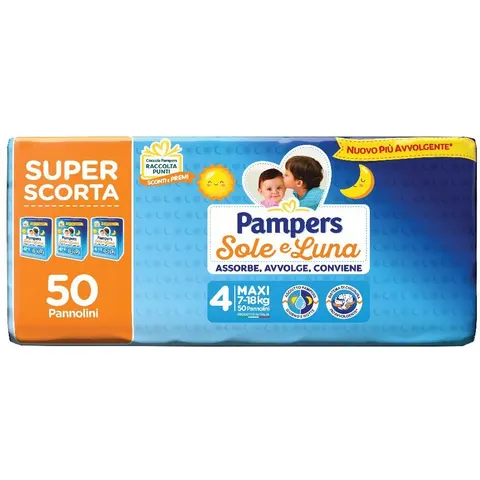 FATER SpA Pampers Sole e Luna Maxi, 50 Pannolini – immagine 1