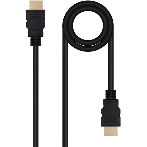 Cable HDMI Macho - HDMI Macho Negro (1 metro) - NANOCABLE – imagen 1