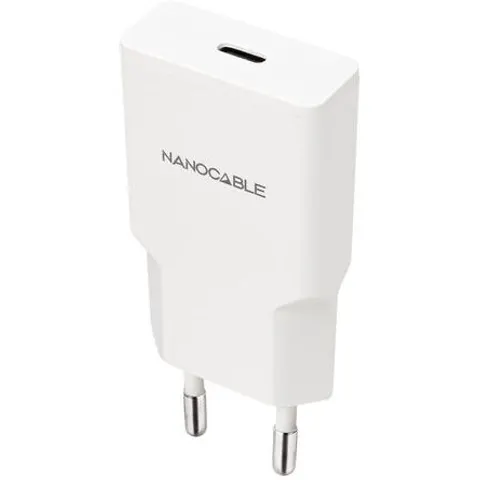 Nanocable Cargador USB-C/PD 25W, Blanco – imagen 1