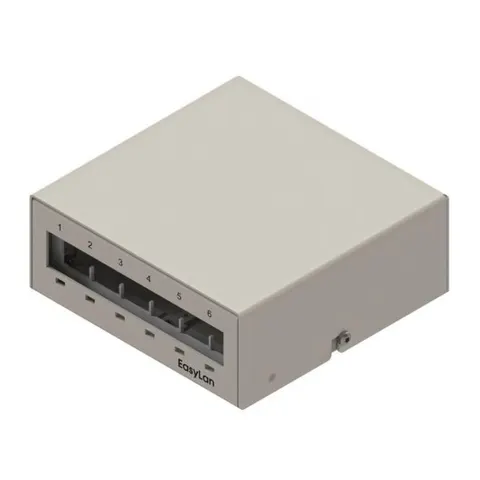 EASYLAN CKVPL0061E - Keystone substructure panel, 6 port, RAL7035 – image 1