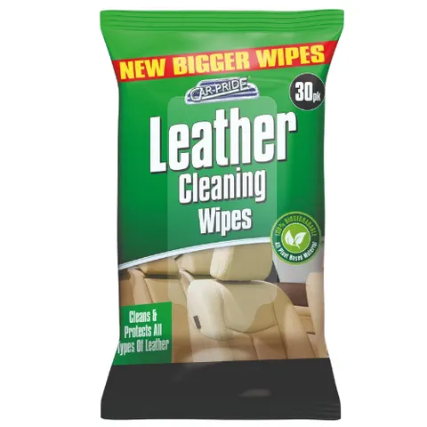 Car Pride Biodegradable Leather Cleaning Wipes - 30 pcs – image 1